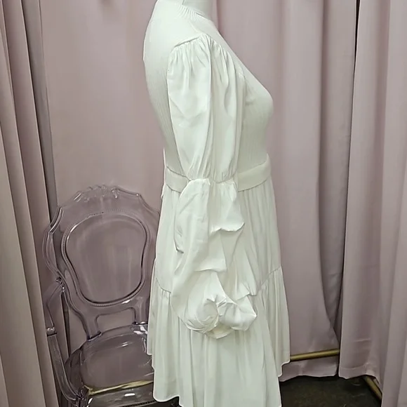 'English factory' puff sleeve sweater dress - Picture 3 of 4